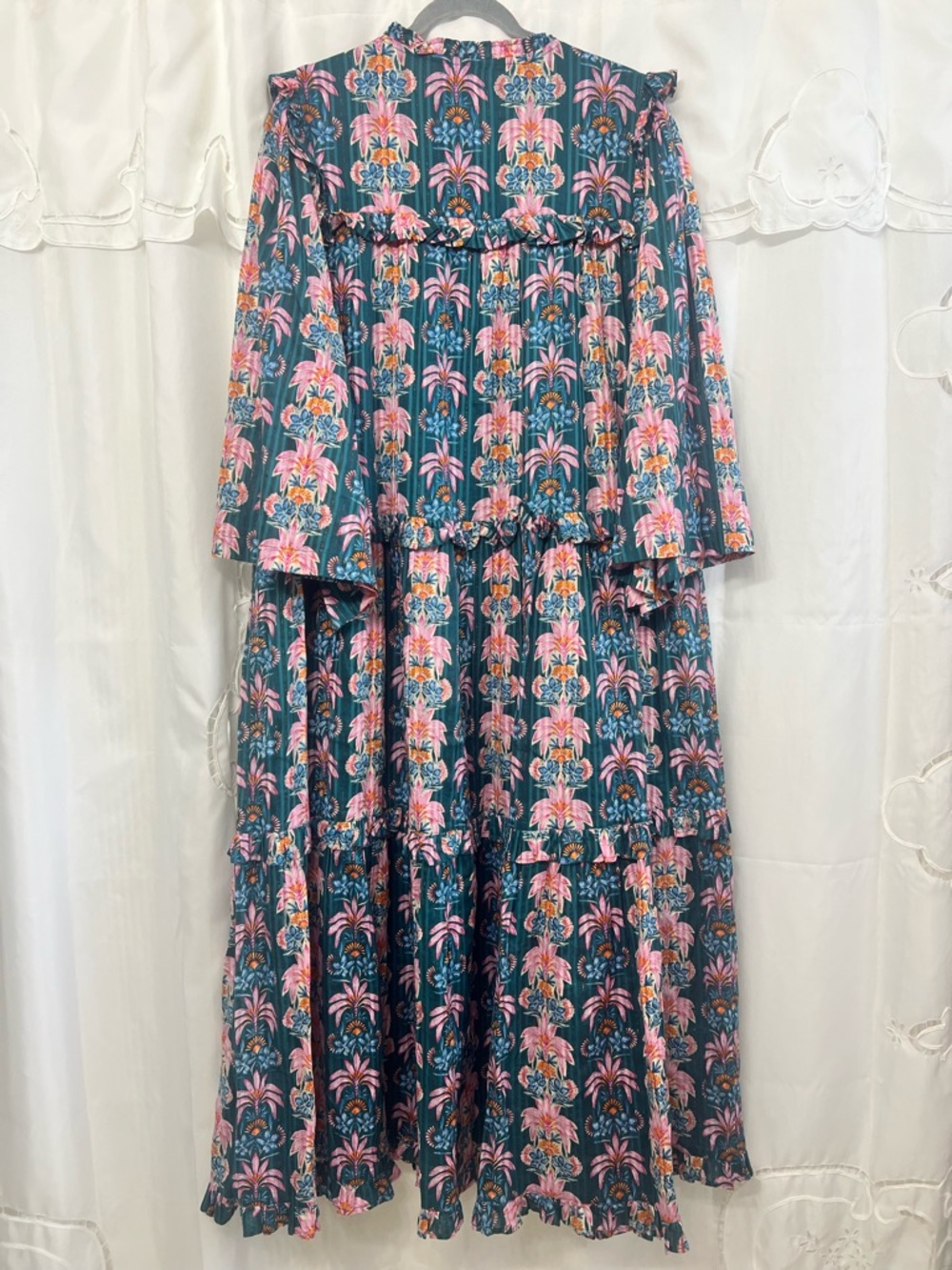 Sunshine Tienda Palm Royale Paradise Maxi Dress XL NWOT Cotton Lurex - Picture 5 of 16